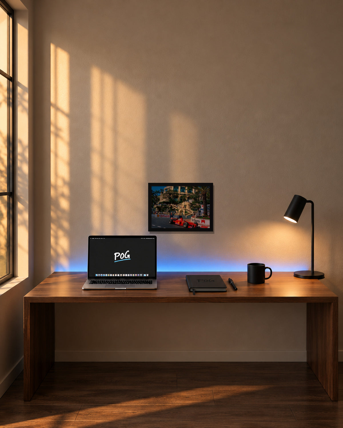 Gas in de bocht – 30×40 cm – Zwart – in de kamer